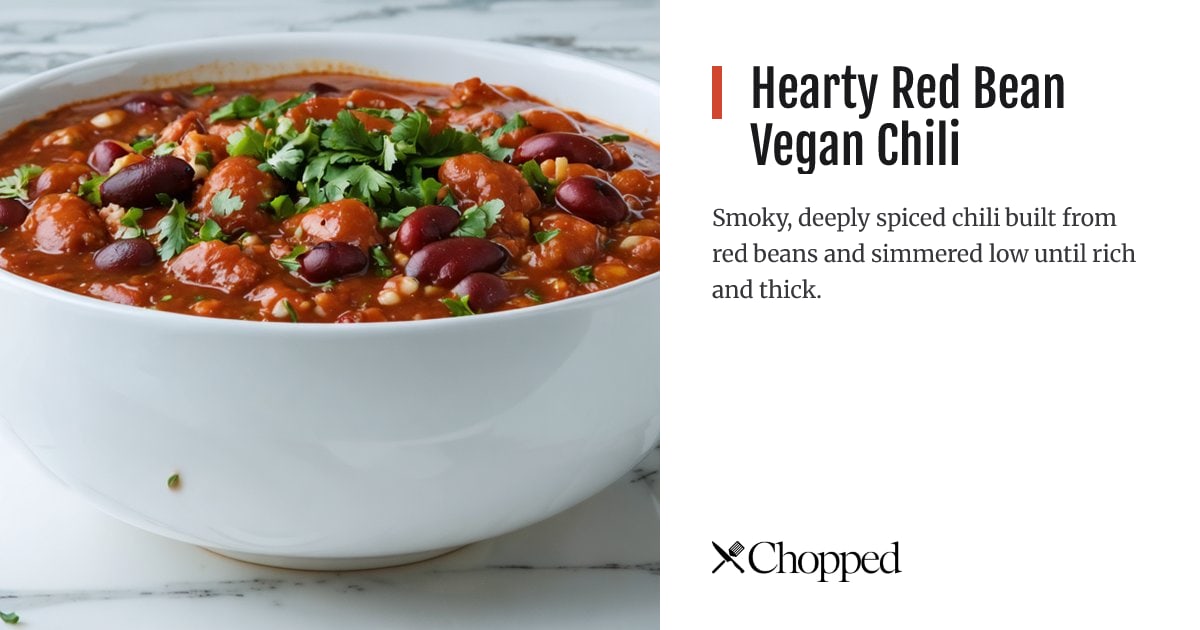 Hearty Red Bean Vegan Chili | Chopped