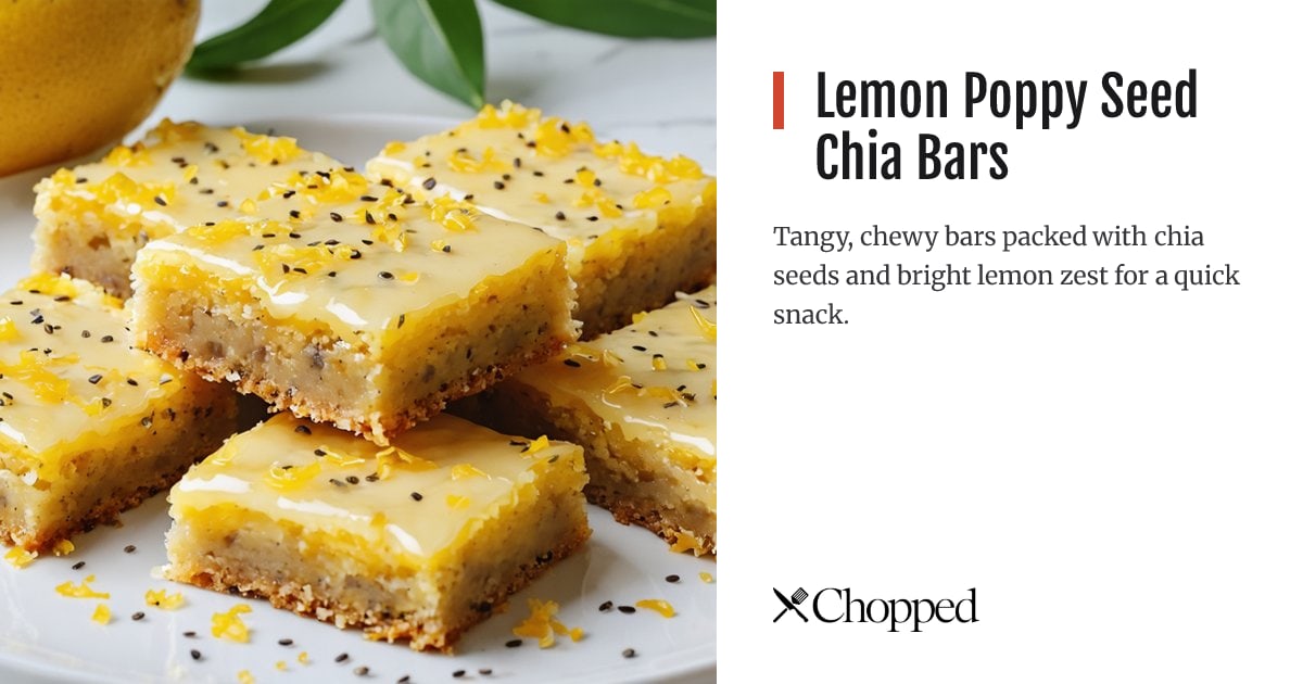 Lemon Poppy Seed Chia Bars | Chopped