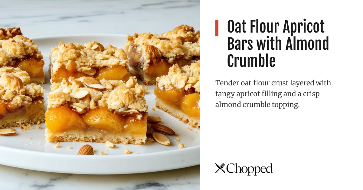 Oat Flour Apricot Bars with Almond Crumble | Chopped