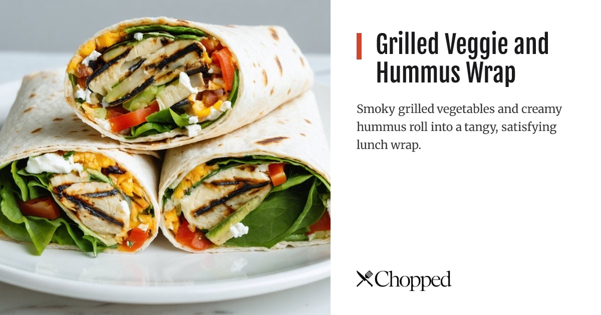Grilled Veggie and Hummus Wrap | Chopped