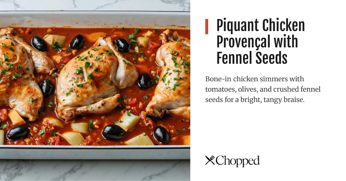 Piquant Chicken Provençal with Fennel Seeds | Chopped