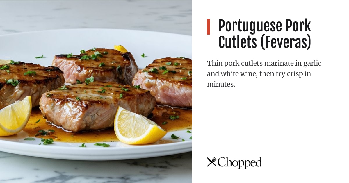Portuguese Pork Cutlets (Feveras) | Chopped