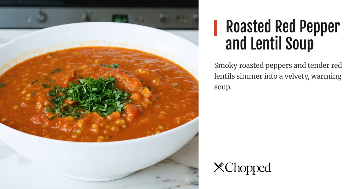 Roasted Red Pepper and Lentil Soup | Chopped