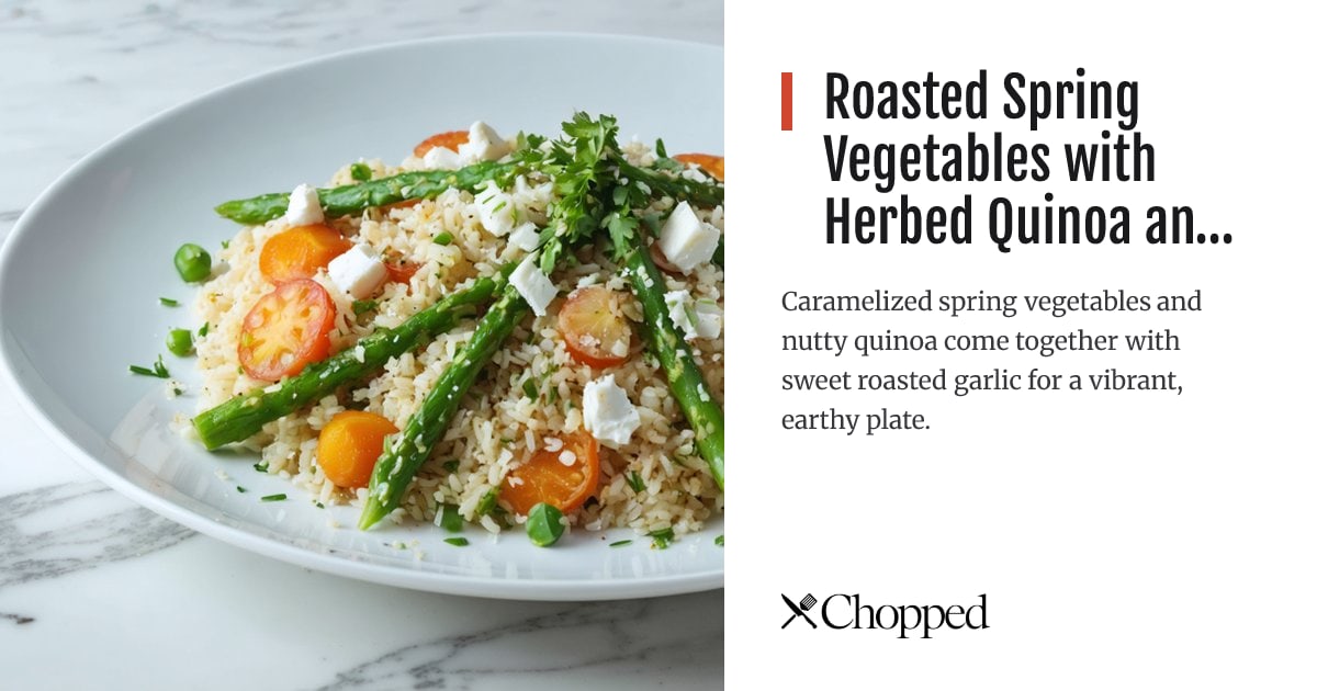 Roasted Spring Vegetables with Herbed Quinoa and Roasted Garlic | Chopped