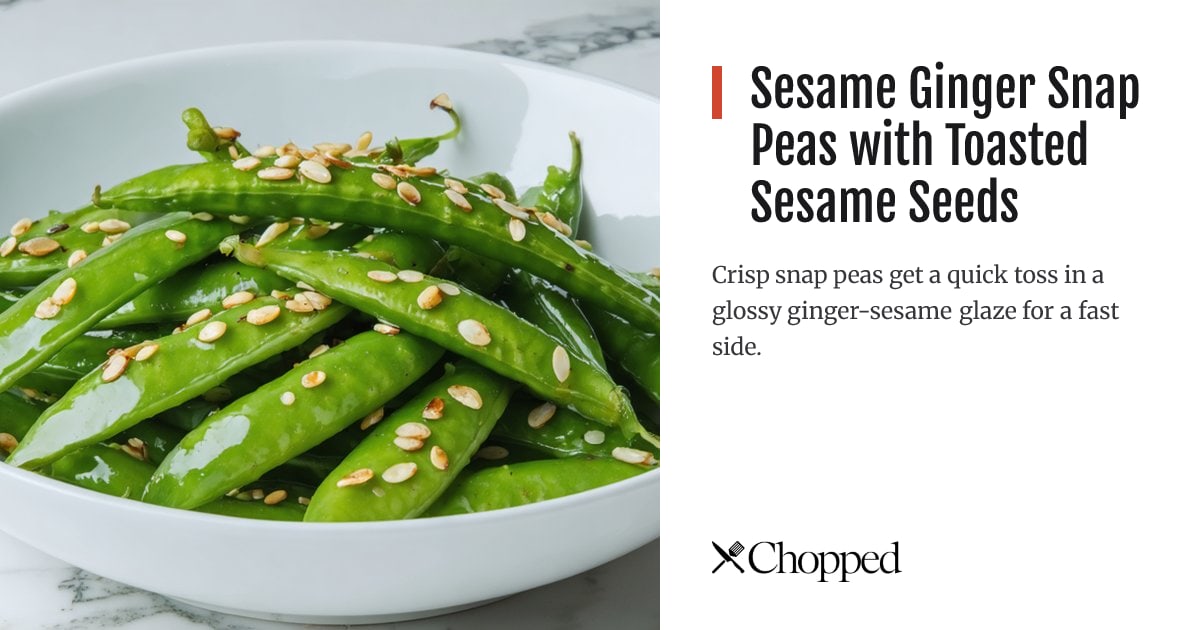 Sesame Ginger Snap Peas with Toasted Sesame Seeds | Chopped
