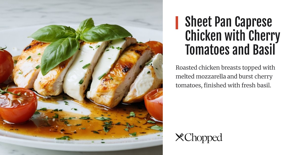Sheet Pan Caprese Chicken with Cherry Tomatoes and Basil | Chopped