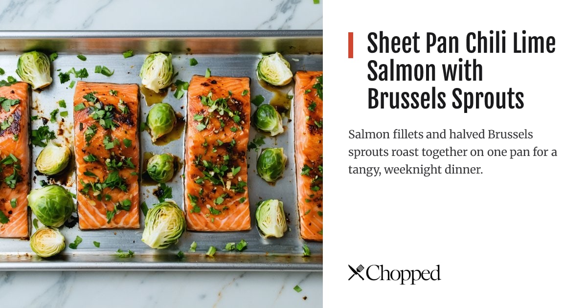 Sheet Pan Chili Lime Salmon with Brussels Sprouts | Chopped
