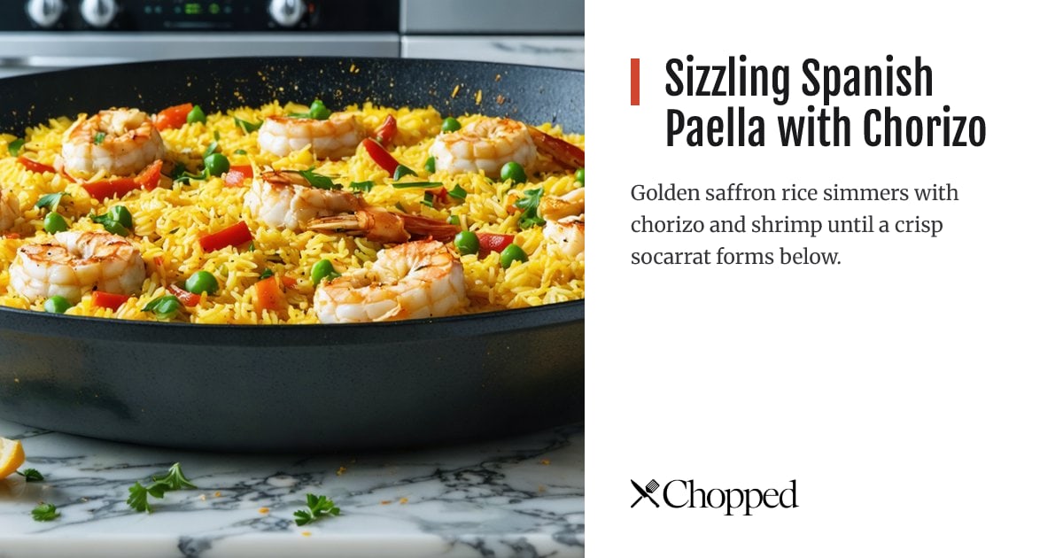 Sizzling Spanish Paella with Chorizo | Chopped