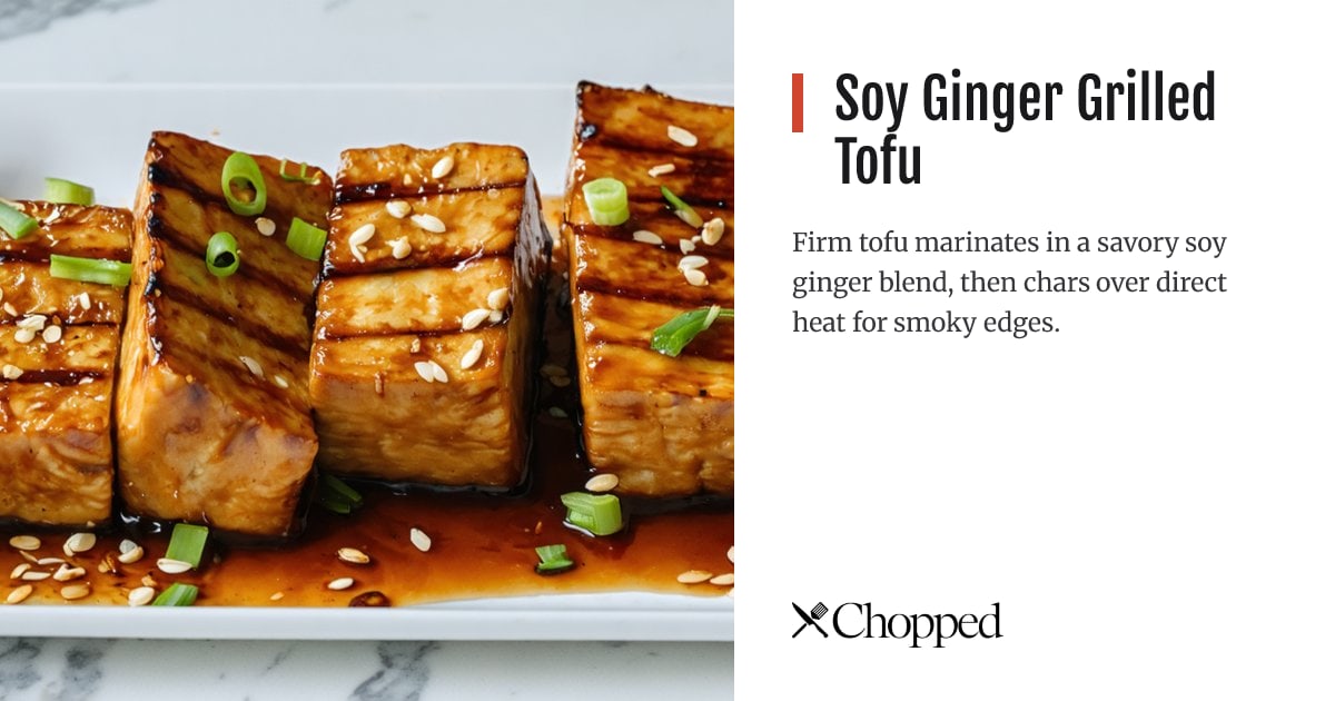 Soy Ginger Grilled Tofu | Chopped