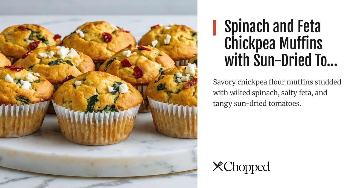 Spinach and Feta Chickpea Muffins with Sun-Dried Tomatoes | Chopped