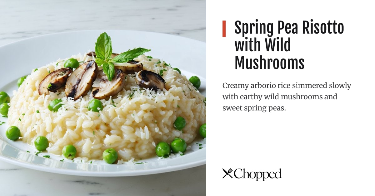 Spring Pea Risotto with Wild Mushrooms | Chopped