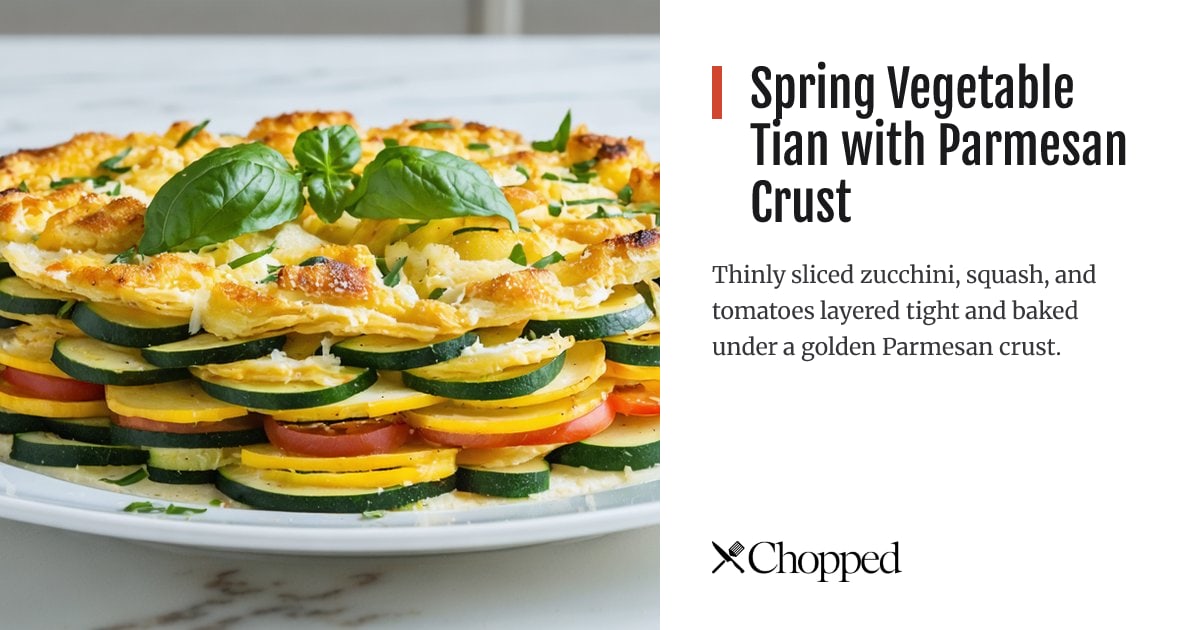 Spring Vegetable Tian with Parmesan Crust | Chopped