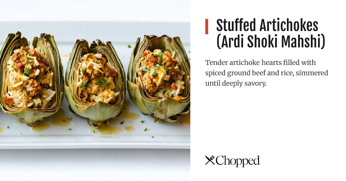 Stuffed Artichokes (Ardi Shoki Mahshi) | Chopped