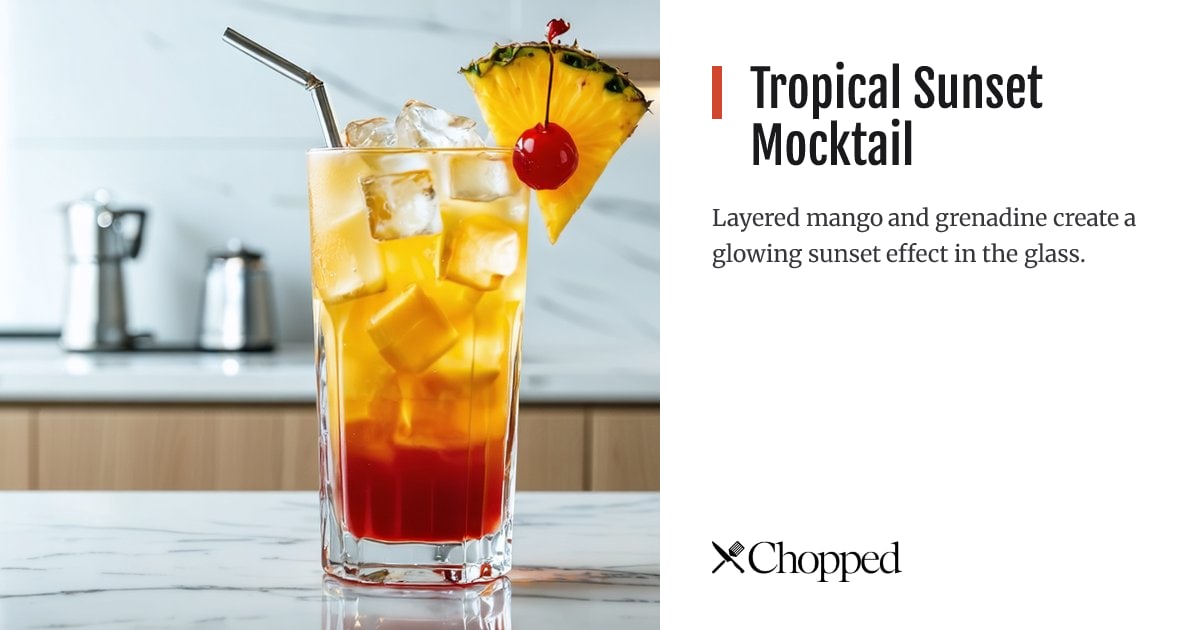 Tropical Sunset Mocktail | Chopped