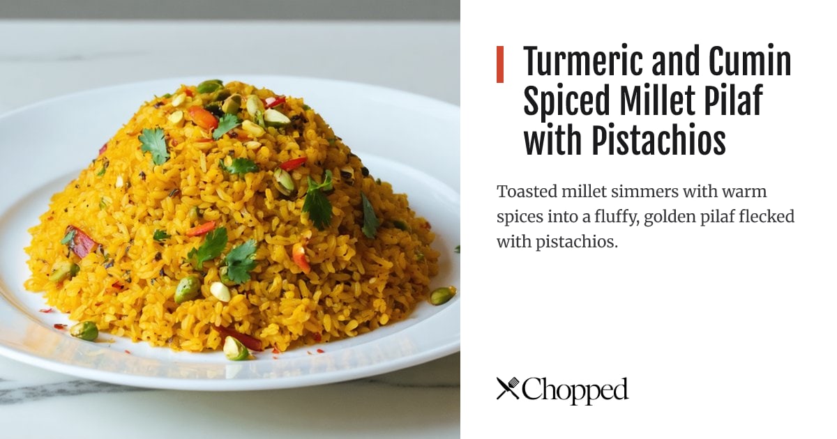 Turmeric and Cumin Spiced Millet Pilaf with Pistachios | Chopped