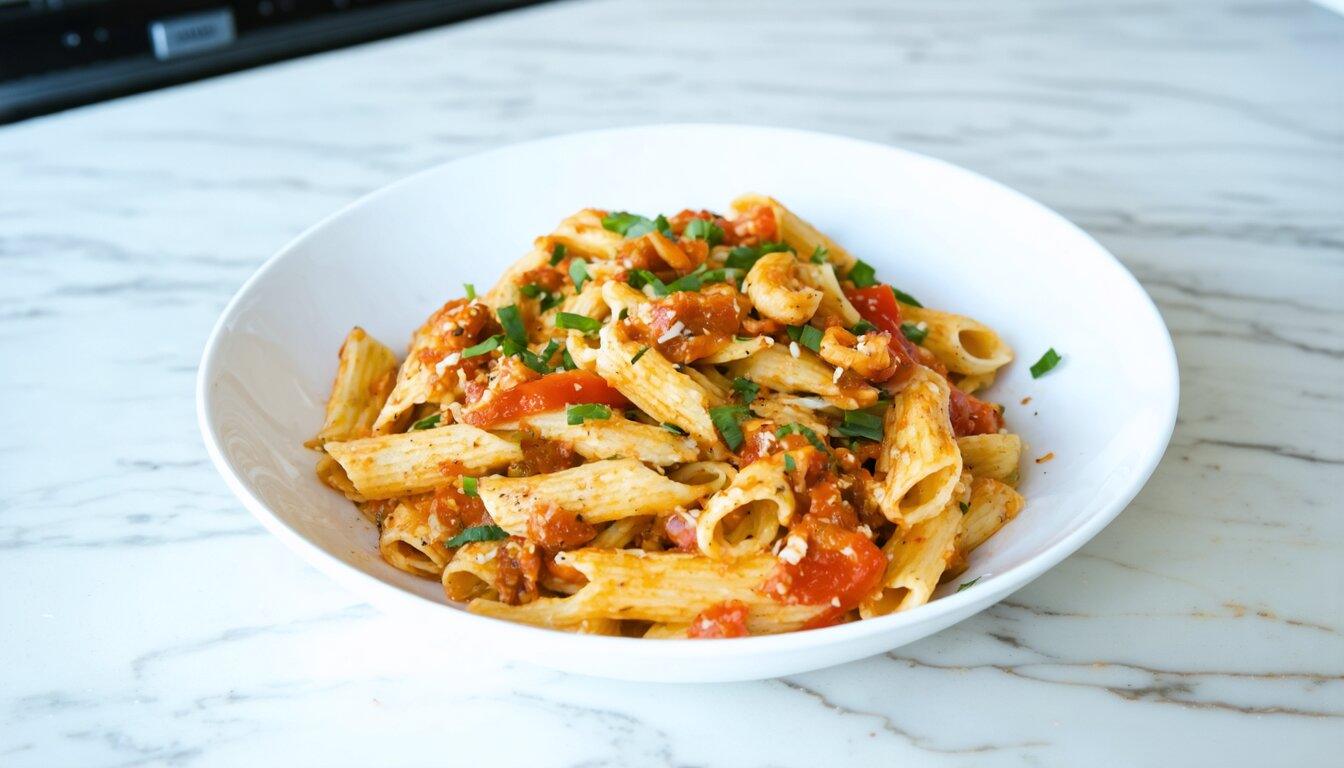 Vegan Fajita Cashew Cream Pasta