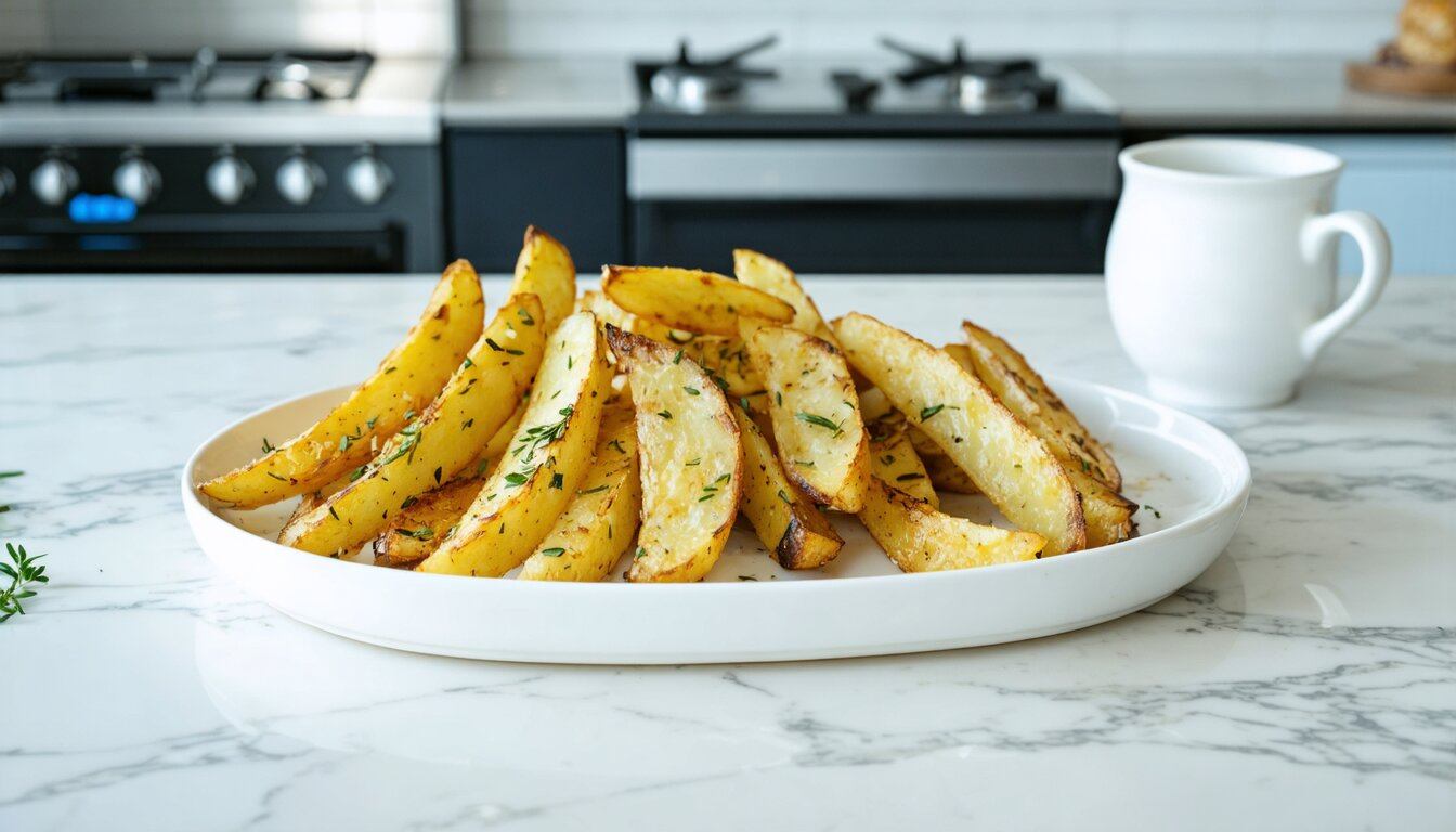 Air-Fried Italian Herb Potato Wedges - Chopped