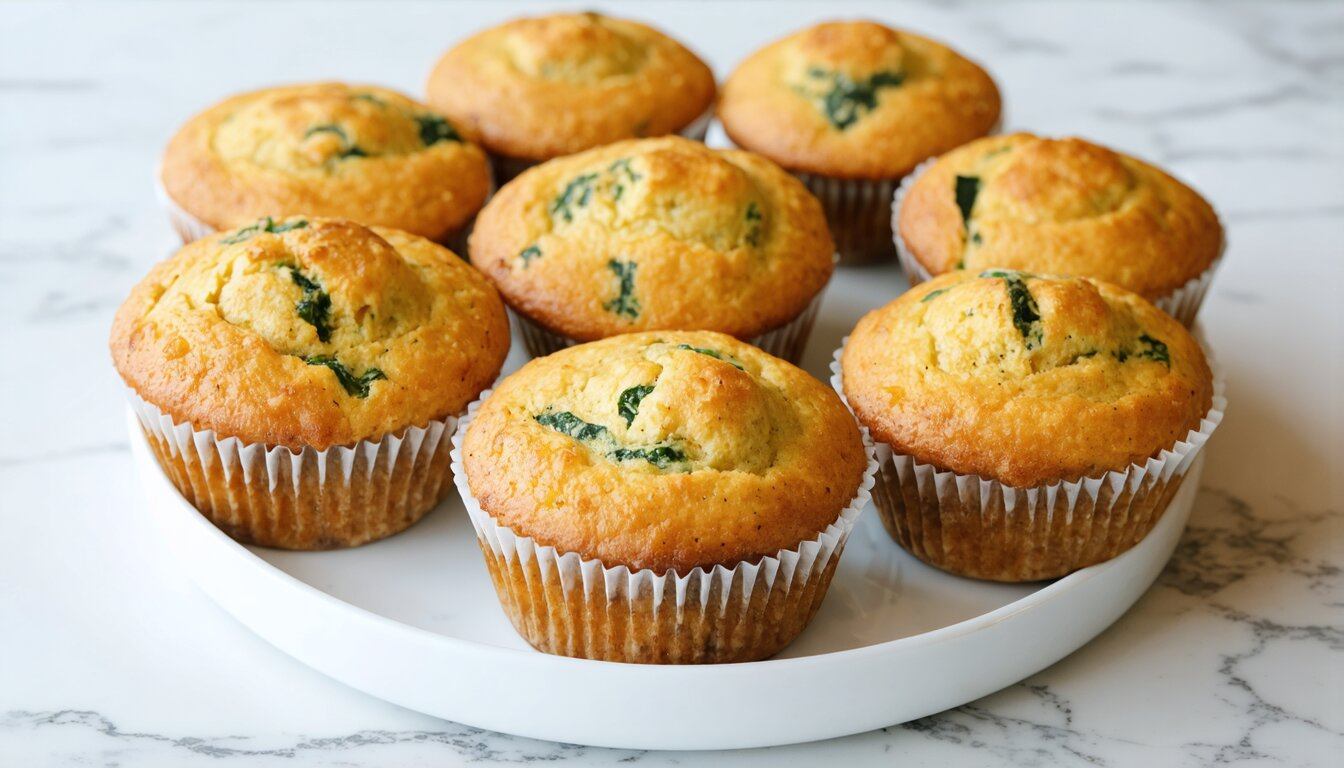 Chickpea Flour Spinach Muffins - Chopped