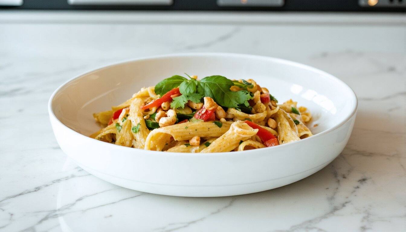 Vegan Fajita Cashew Cream Pasta