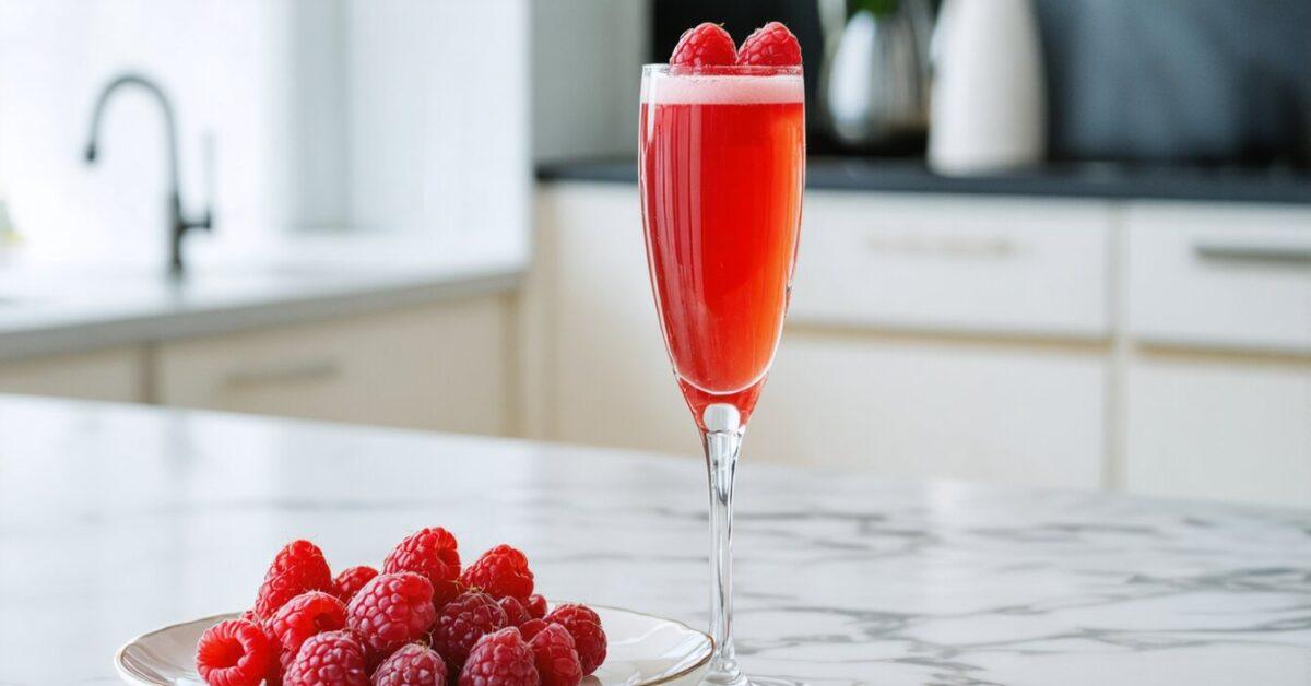 3-Ingredient Bubbly Raspberry Bellini - Chopped
