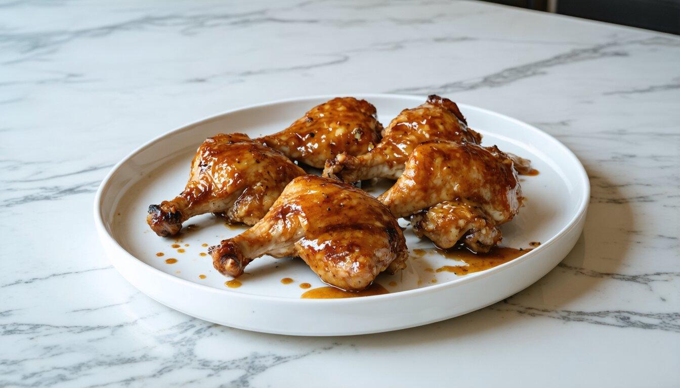 Air-Fried Honey Mustard Glazed Chicken Thighs - Chopped
