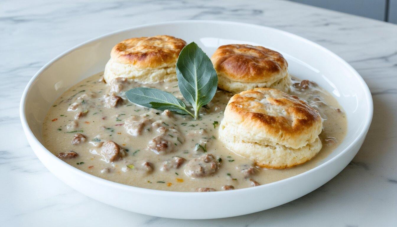 Biscuits and Gravy with Sage-Infused Sausage - Chopped