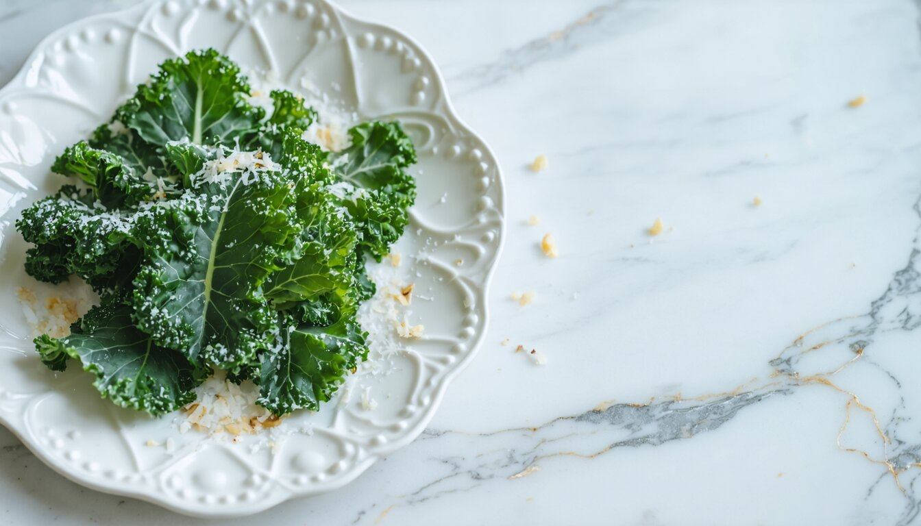 Crispy Kale Chips with Parmesan Sprinkle - Chopped