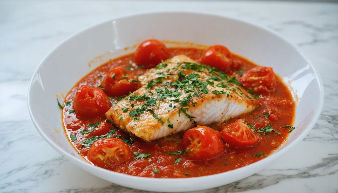 Matisha Fish with Tomatoes (Hout Bil Matisha) - Chopped