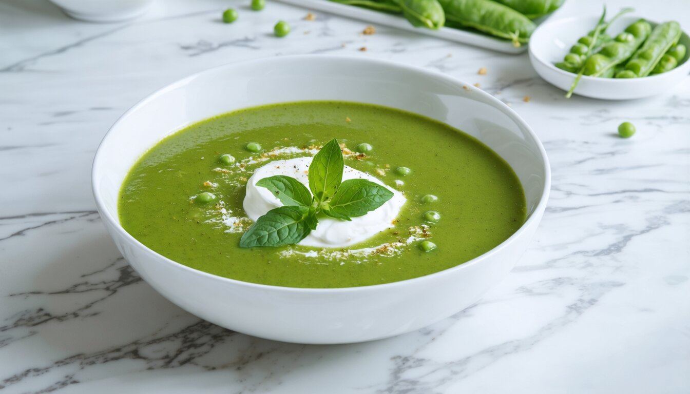Spring Pea and Mint Soup with Crème Fraîche All Recipes - Chopped