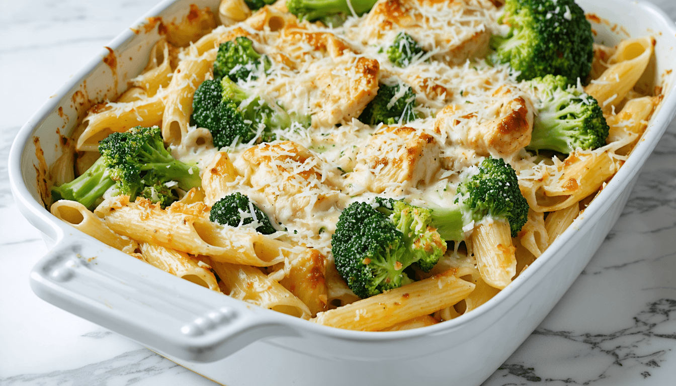 Chicken and Broccoli Alfredo Bake - Chopped