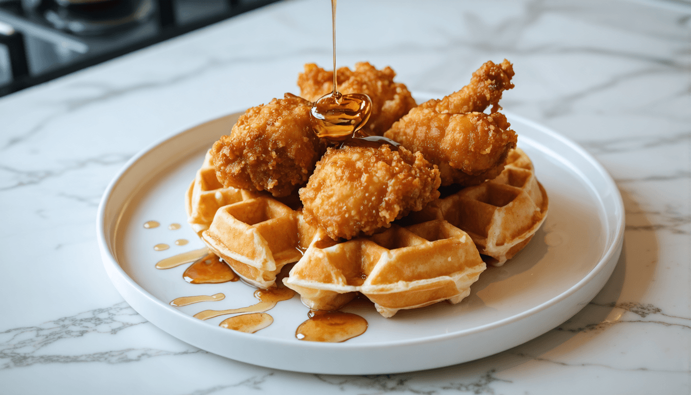 Chicken and Waffles Bites - Chopped