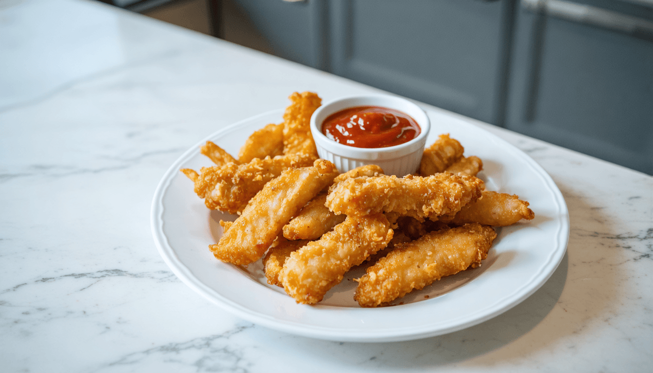 Chicken Fries with Ketchup - Chopped