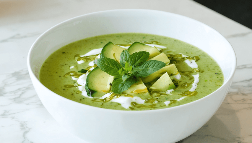 Chilled Cucumber and Avocado Soup