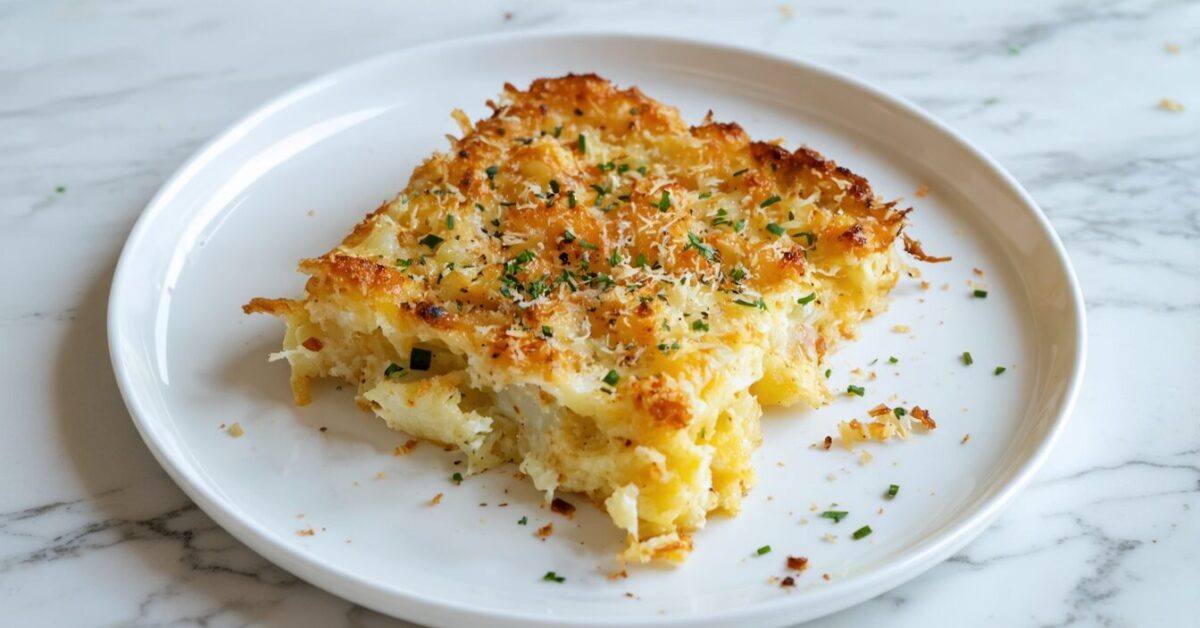 Crispy Garlic Parmesan Potato Bake