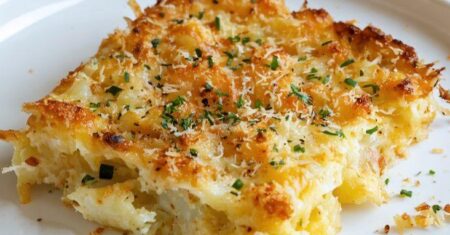 Crispy Garlic Parmesan Potato Bake