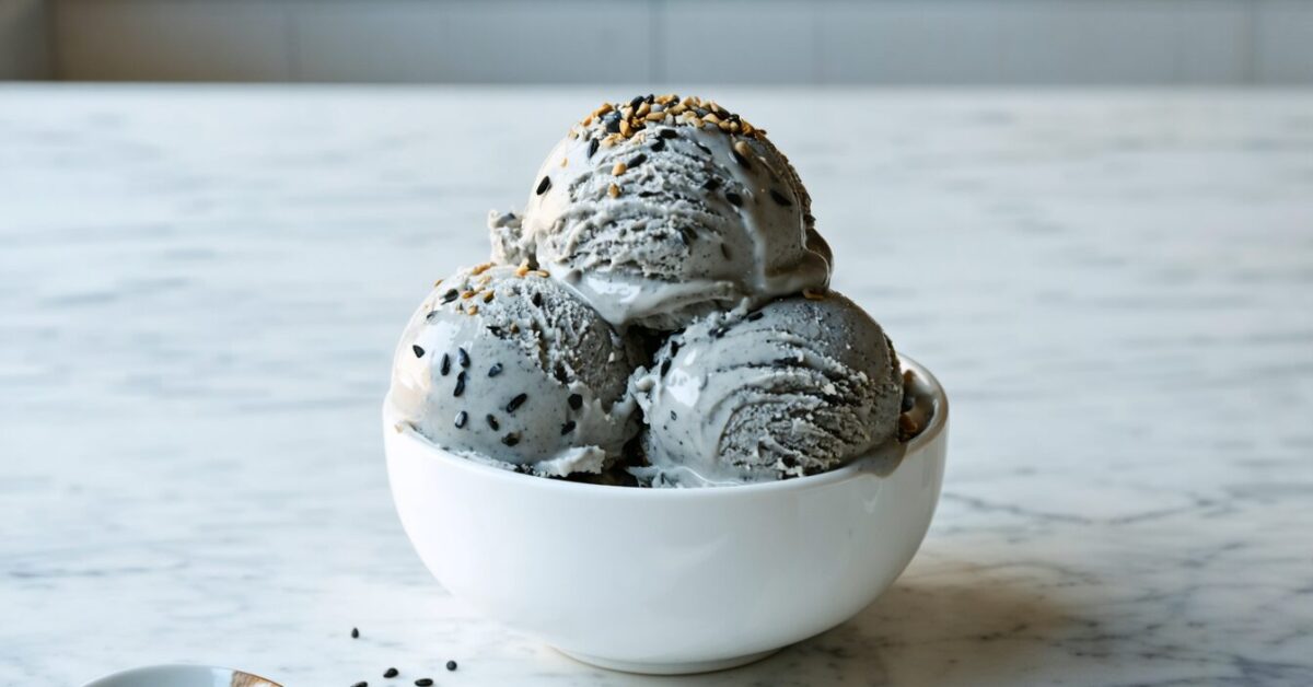 Homemade Black Sesame Ice Cream