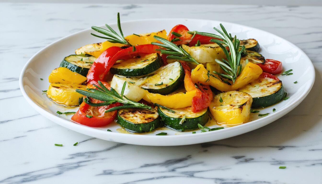 Lemon Herb Roasted Vegetables with Rosemary - Chopped