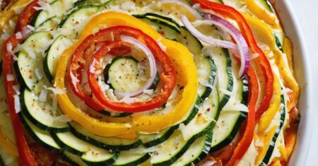 Spring Vegetable Tian with Parmesan Crust